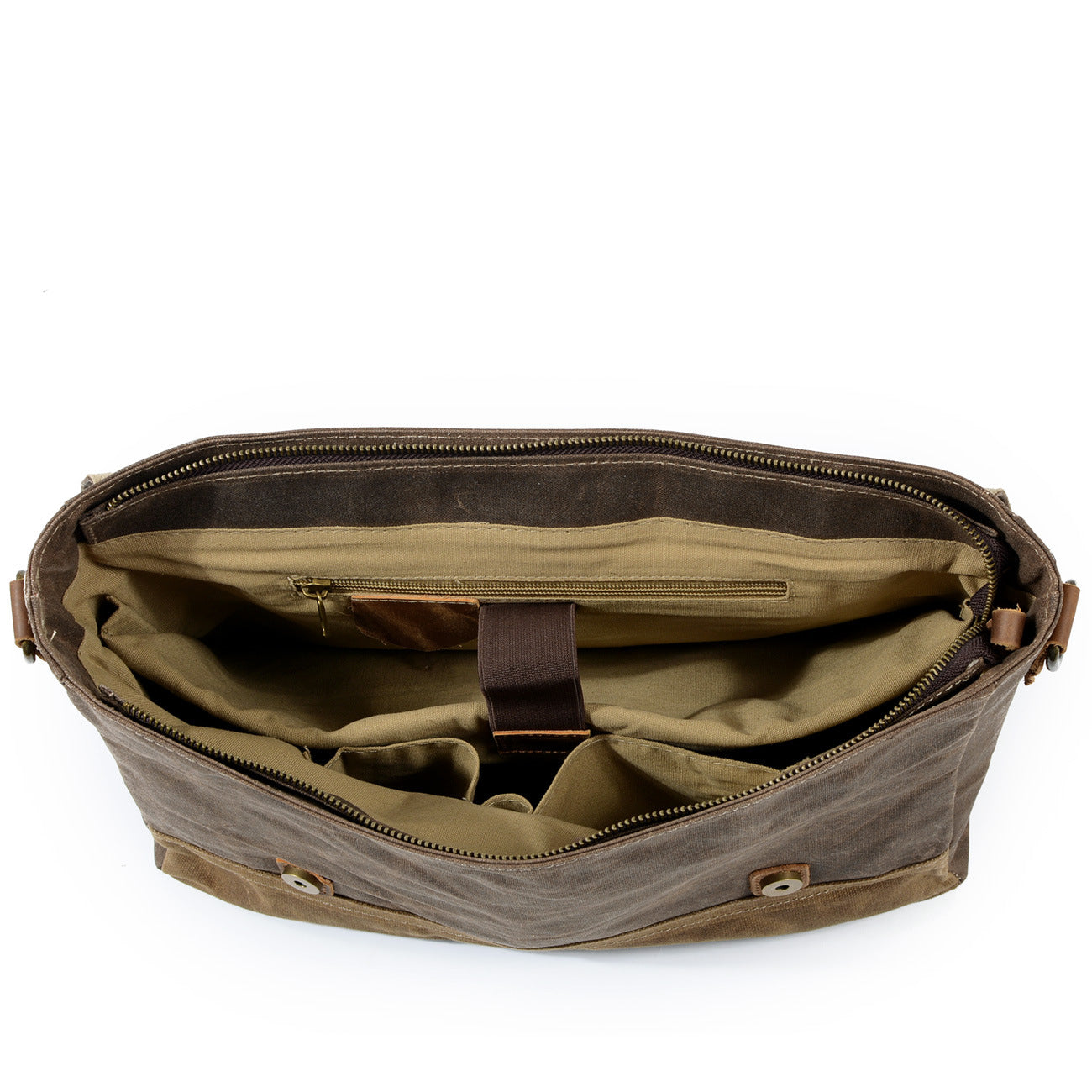 WINNIPEG Waxed Canvas Messenger Bag-KKICO