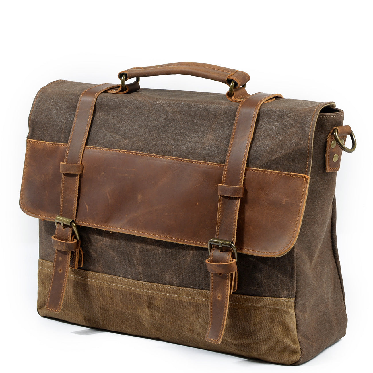 WINNIPEG Waxed Canvas Messenger Bag-KKICO