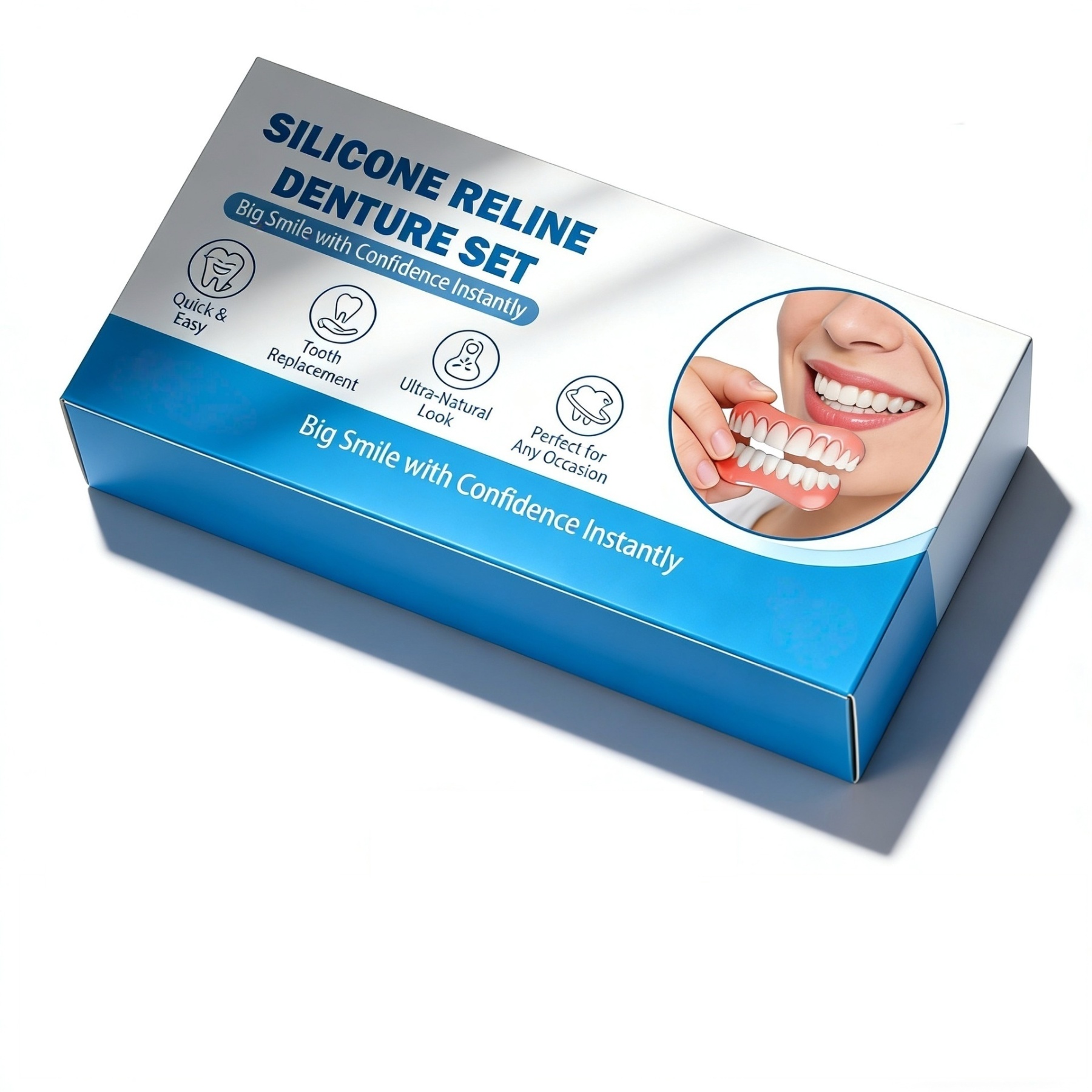 【100% adaptive denture set that fits snugly】Not easy to fall off, fits naturally and perfectly👍Buy one get one free, 98.9% positive reviews, 99% repurchase rate!