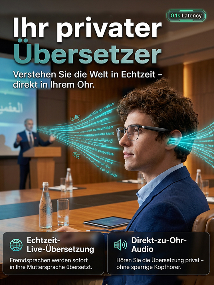 😎Intelligente Farbwechsel-Touch-Steuerung und Sprachsteuerung: KI-intelligente Brille