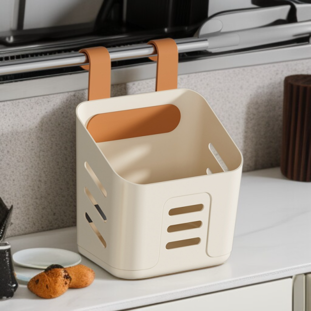 Függesztett műanyag tárolókosár konyhába