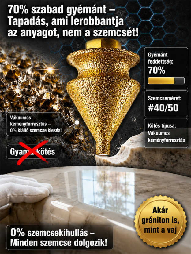 【Kőipari szövetség ajánlja soha nem omló szélek】Vákuumos forrasztott gyémánt csiszolófej