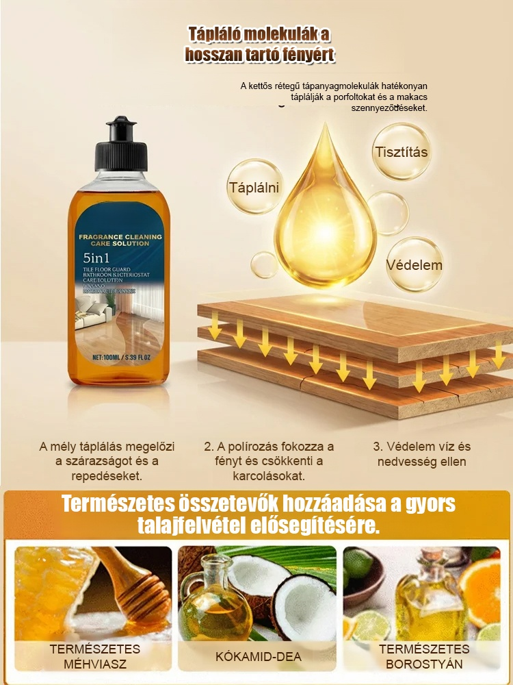 【Ragyogóan fényes】Koncentrált formulájú padlótisztító