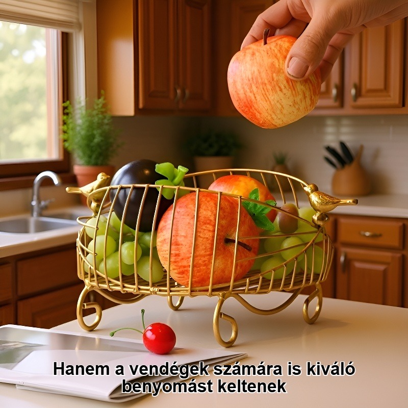 Luxus gyümölcskosár a nappali dohányzóasztalán