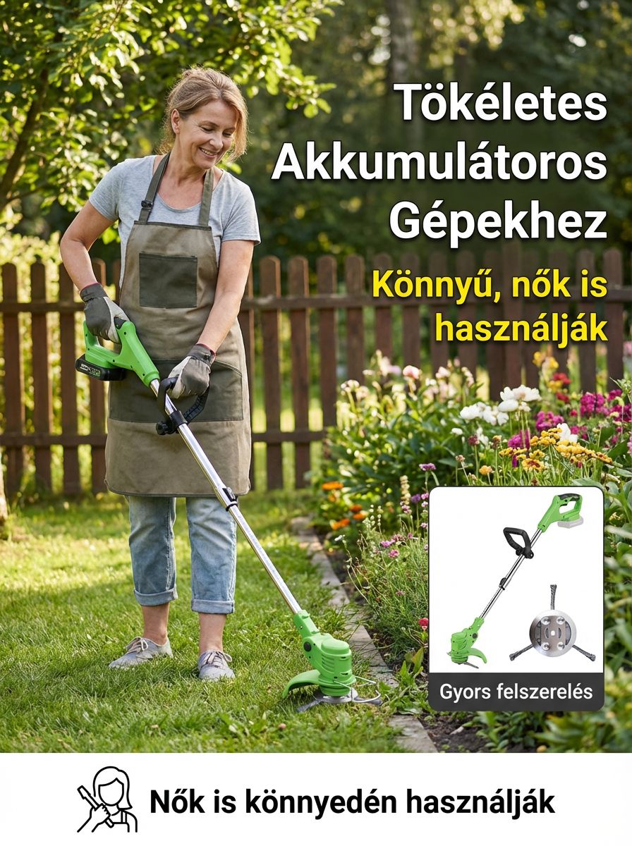 Kis lítium akkumulátoros acélszálas fűnyírófej fűnyíró tartozékok