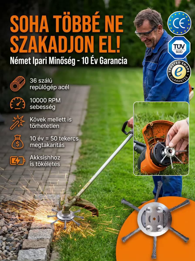 Kis lítium akkumulátoros acélszálas fűnyírófej fűnyíró tartozékok