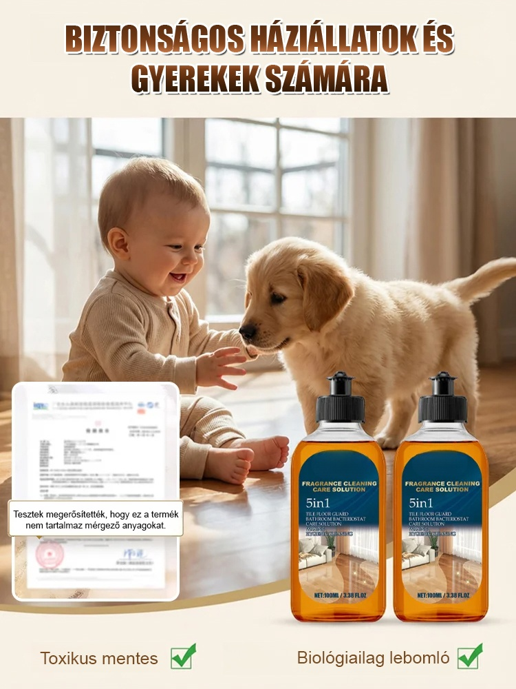 【Ragyogóan fényes】Koncentrált formulájú padlótisztító