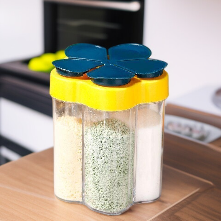 Több rekeszes műanyag fűszeres doboz