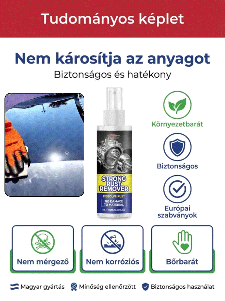 Autó rozsdaeltávolító + javító + polírozó 3 az 1-ben spray