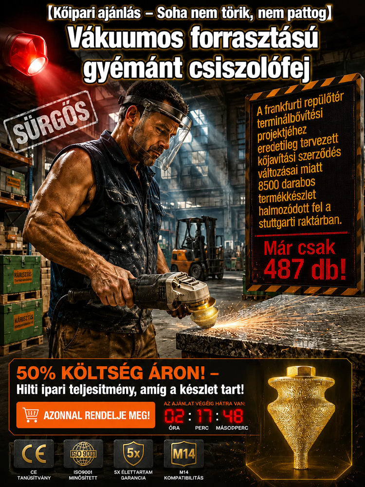 【Kőipari szövetség ajánlja soha nem omló szélek】Vákuumos forrasztott gyémánt csiszolófej