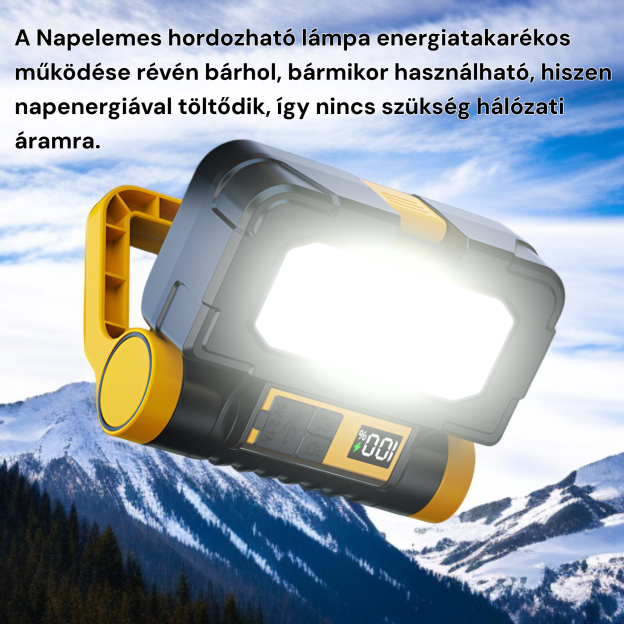 Napelemes hordozható lámpa