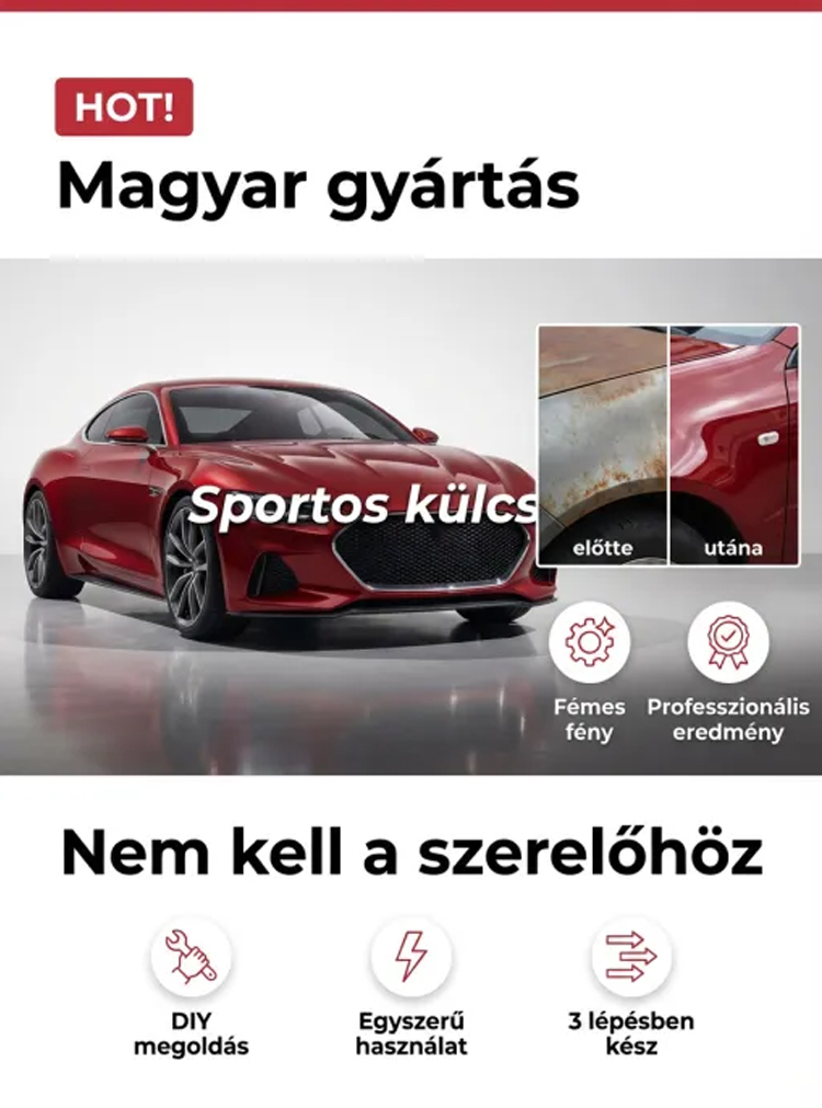 Autó rozsdaeltávolító + javító + polírozó 3 az 1-ben spray