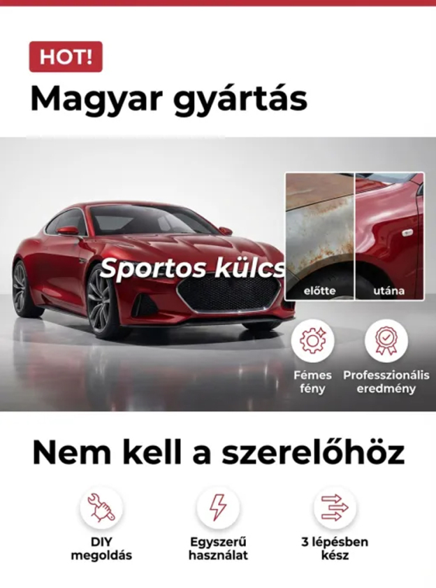 Autó rozsdaeltávolító + javító + polírozó 3 az 1-ben spray