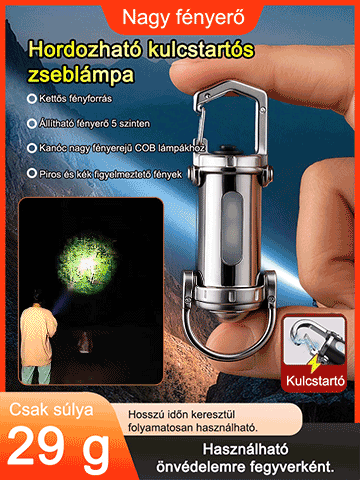 Mini kulcstartós zseblámpa