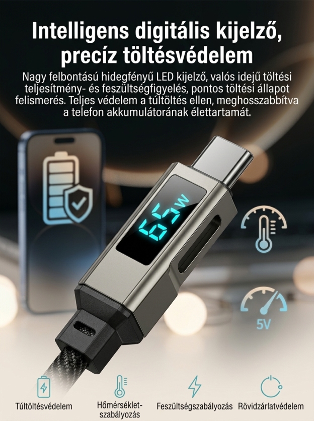 4 az 1-ben 65W gyorstöltő, Akár -50% kedvezmény ma!