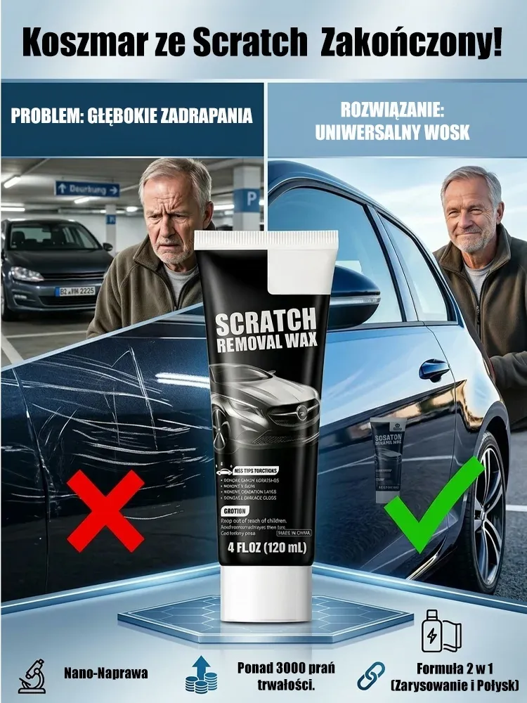Głęboka Pasta do Usuwania Rys z Lakieru Samochodowego