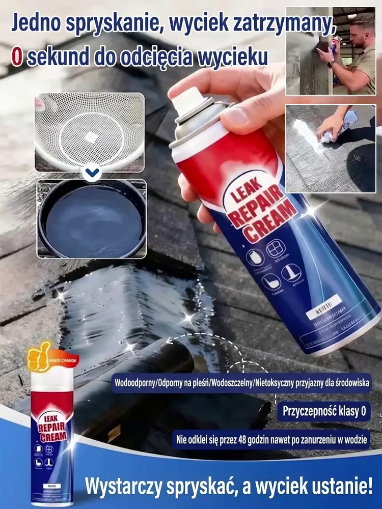 Uszczelniacz do naprawy pęknięć ścian i zapobiegania przeciekom