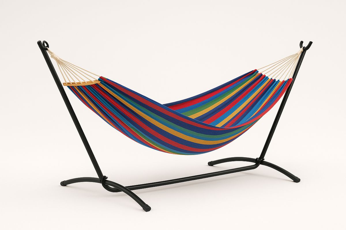 Riippumatto, teräsrunko, puuvillakangas, monivärinen-Verdeharmonia