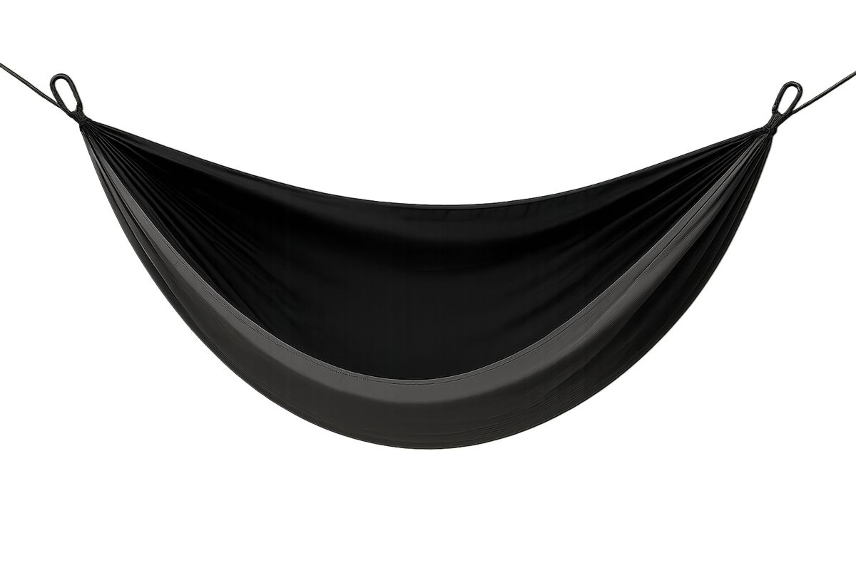 Nylonriippumatto musta 200x150 cm-Verdeharmonia