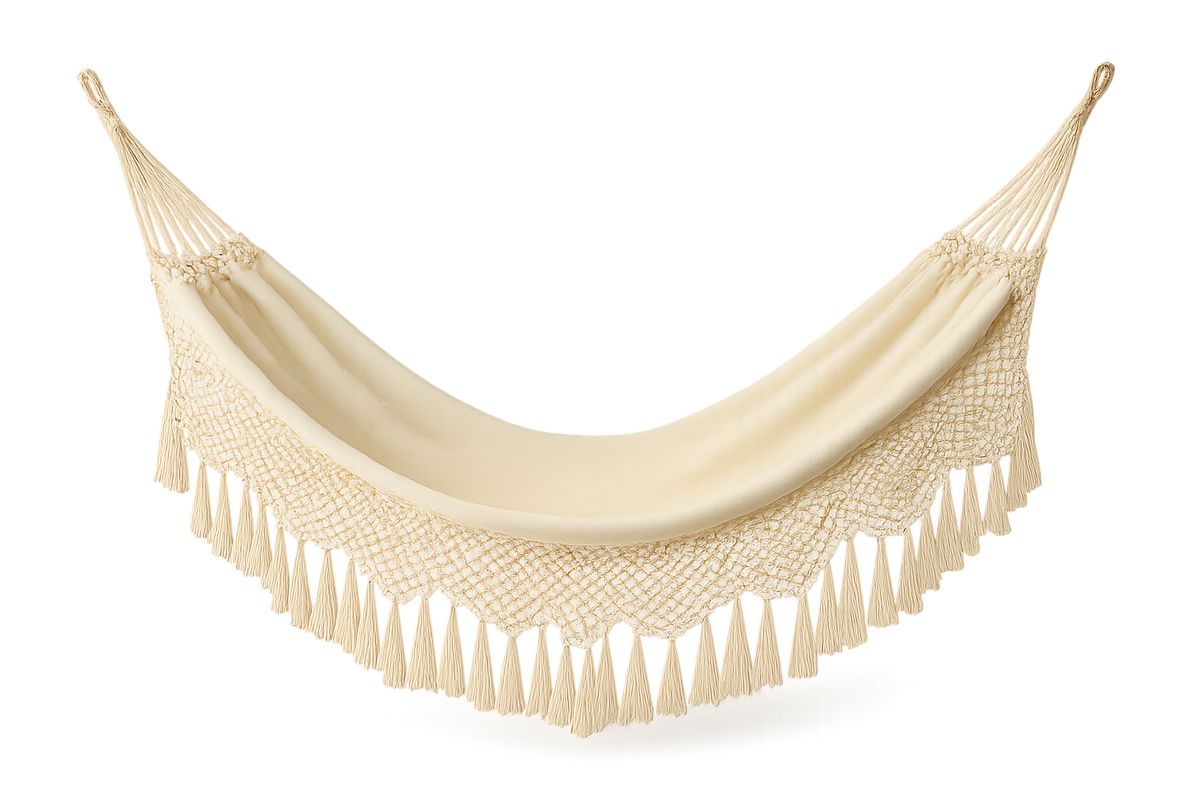 Puuvillakangas Riippumatto Vaaleanbeige-Verdeharmonia