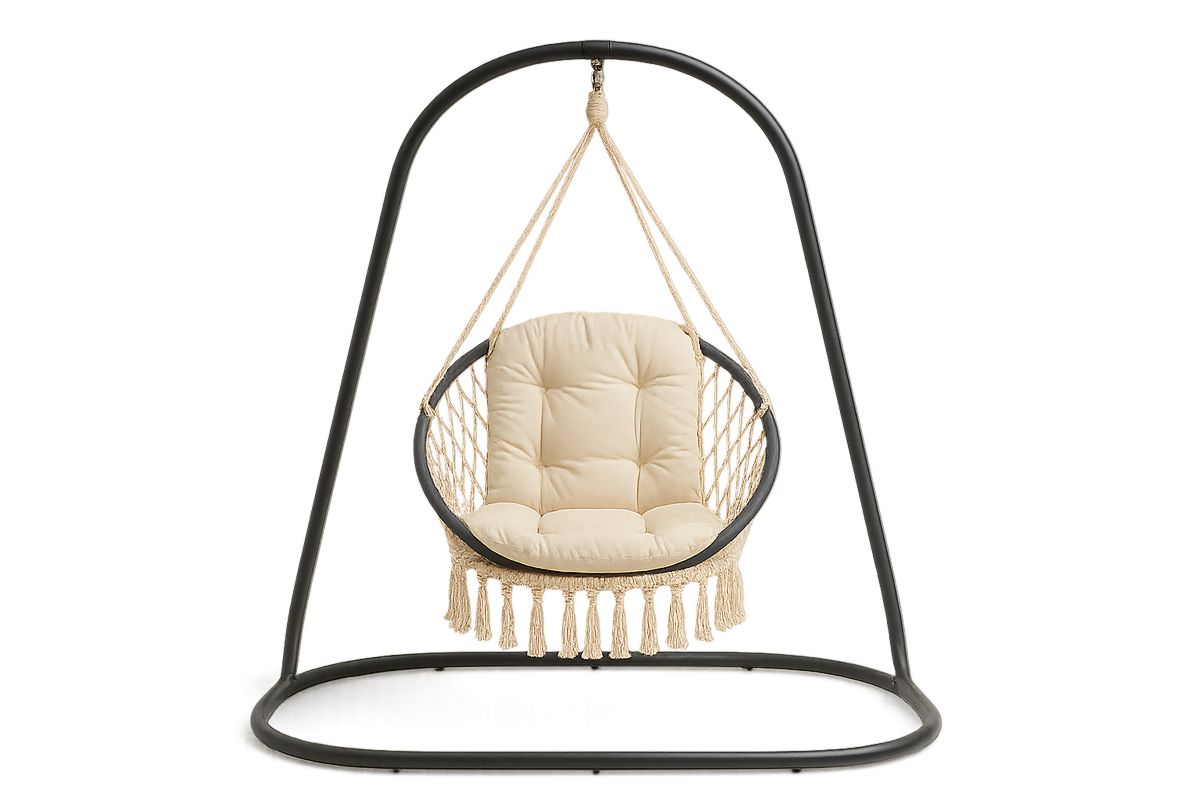 Metallinen Riipputuoli Puuvillapehmuste Sisä- ja Ulkokäyttöön-Verdeharmonia