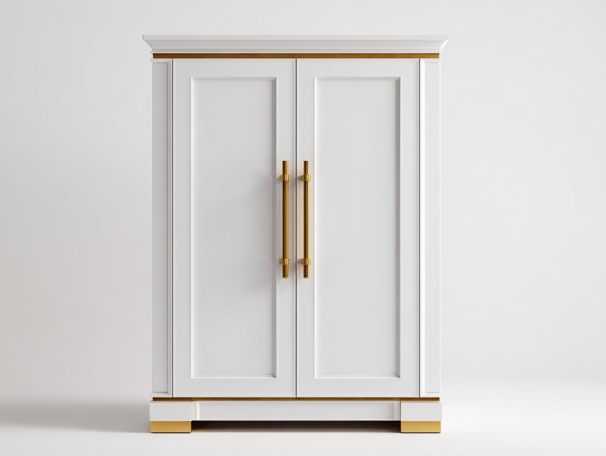 Szafa dwudrzwiowa 100×60×200 cm – płyta MDF biała – do przechowywania ubrań – styl nowoczesny minimalistyczny-Hubuna