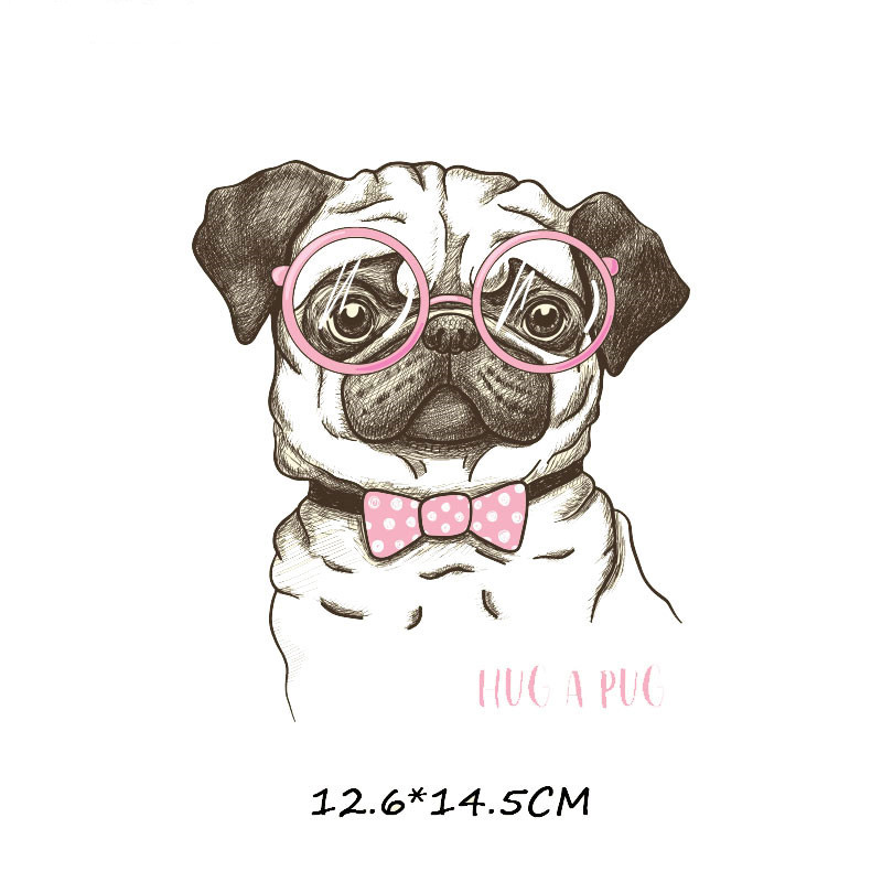 Cartoon dog pattern - Grade A, highly vibrant, washable， heat transfer printing， Kodak transfer print, offset printing， sticker texture