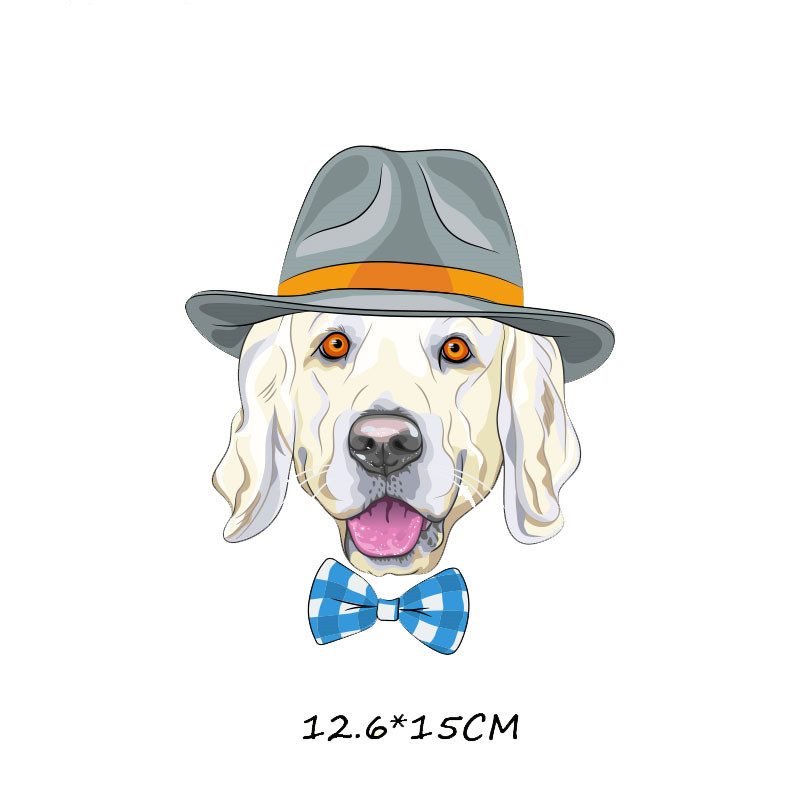 Cartoon dog pattern - Grade A, highly vibrant, washable， heat transfer printing， Kodak transfer print, offset printing， sticker texture