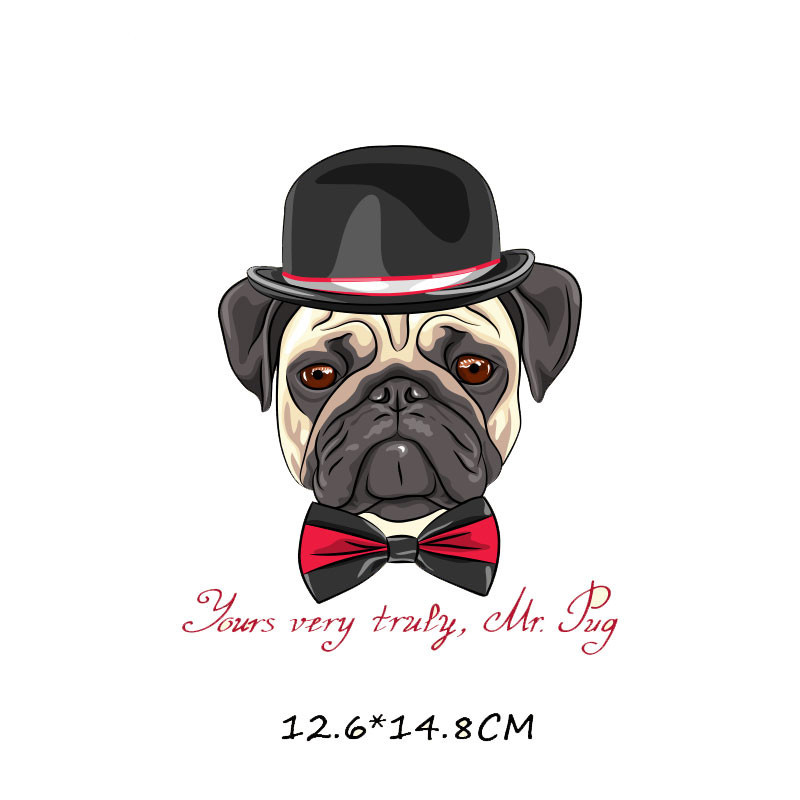 Cartoon dog pattern - Grade A, highly vibrant, washable， heat transfer printing， Kodak transfer print, offset printing， sticker texture