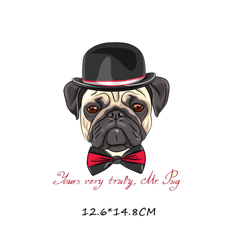 Cartoon dog pattern - Grade A, highly vibrant, washable， heat transfer printing， Kodak transfer print, offset printing， sticker texture