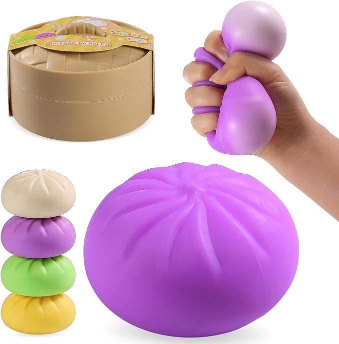 Squishy Dumpling Sensory Toys Mystery Dumpling Squishy Stress Relief Fidget Easter Gifts for Kids & Adults Anxiety Relief Squeeze Toy for Boys and Girls Easter Basket Stuffers for Teens