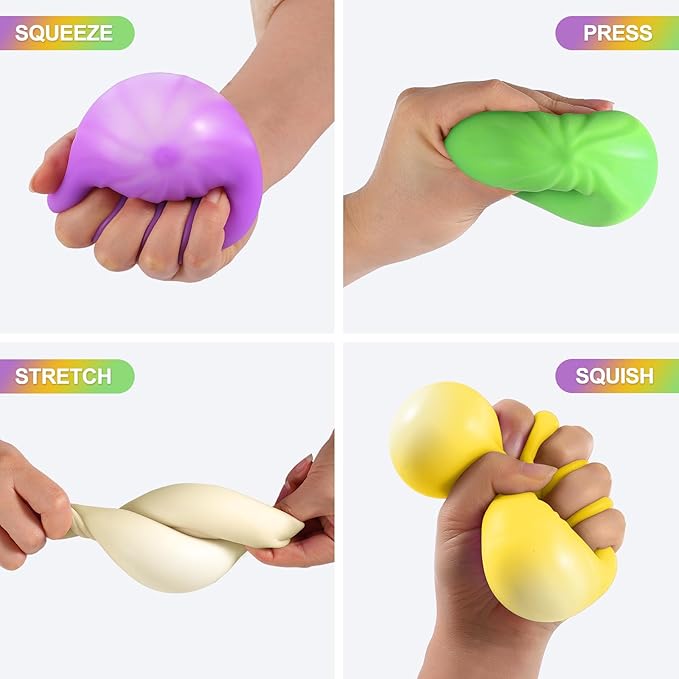 Squishy Dumpling Sensory Toys Mystery Dumpling Squishy Stress Relief Fidget Easter Gifts for Kids & Adults Anxiety Relief Squeeze Toy for Boys and Girls Easter Basket Stuffers for Teens