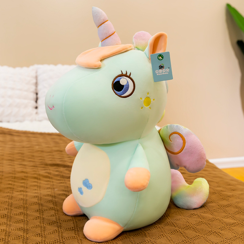 Cute starry unicorn plush toy doll for sleeping on the bed, playmate, doll, baby doll, birthday gift