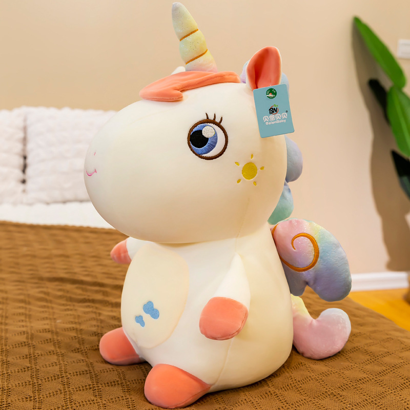 Cute starry unicorn plush toy doll for sleeping on the bed, playmate, doll, baby doll, birthday gift