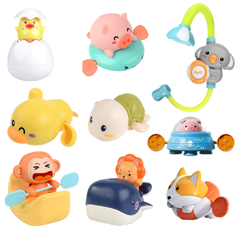 New baby bathroom bath toy - Children's bathing and playing water toy - Cloud shower head - Duck spray - Water spray - Egg