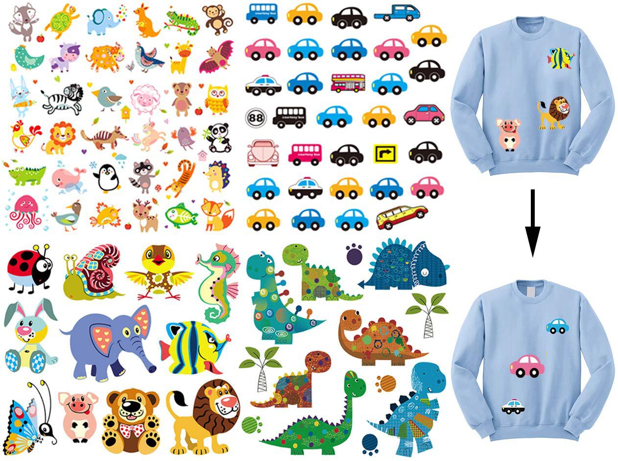 Cartoon animal heat transfer sticker - Giclée print - Water-resistant washable heat transfer sticker with pattern