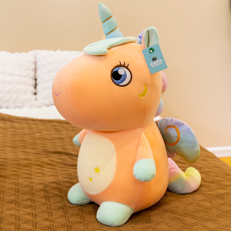 Cute starry unicorn plush toy doll for sleeping on the bed, playmate, doll, baby doll, birthday gift