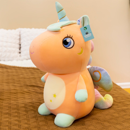 Cute starry unicorn plush toy doll for sleeping on the bed, playmate, doll, baby doll, birthday gift