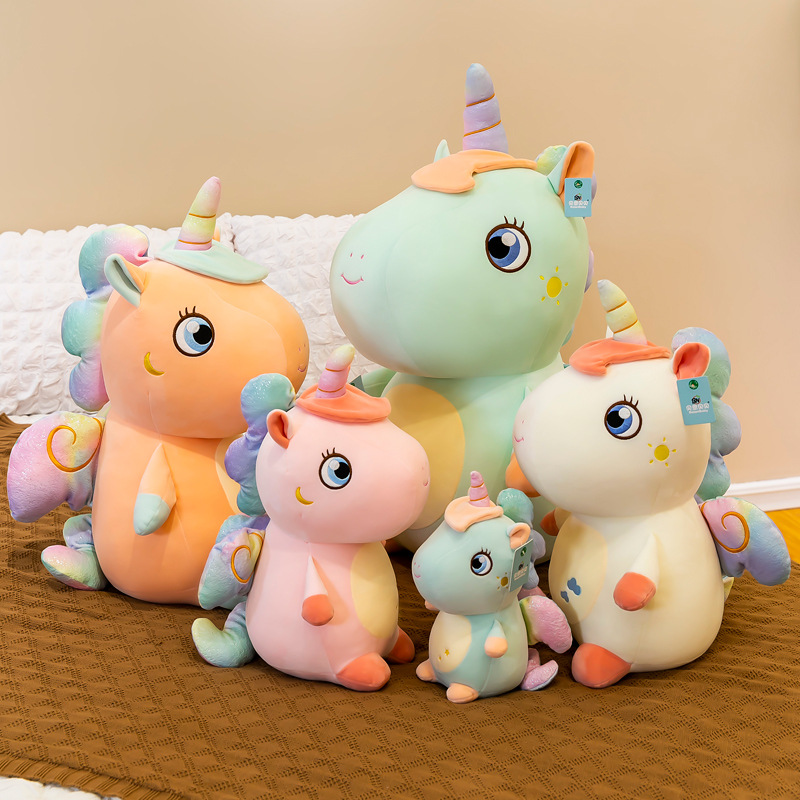 Cute starry unicorn plush toy doll for sleeping on the bed, playmate, doll, baby doll, birthday gift