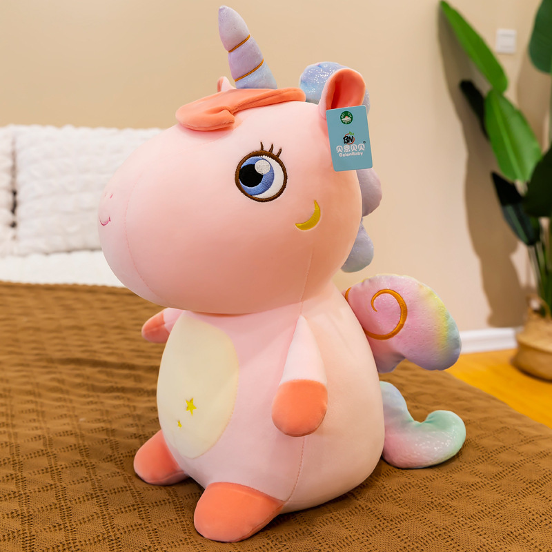 Cute starry unicorn plush toy doll for sleeping on the bed, playmate, doll, baby doll, birthday gift