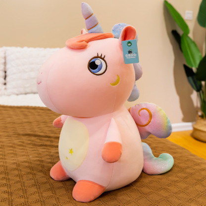 Cute starry unicorn plush toy doll for sleeping on the bed, playmate, doll, baby doll, birthday gift