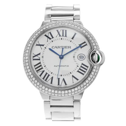 42MM Cartier Ballon Bleu White Gold with Diamonds