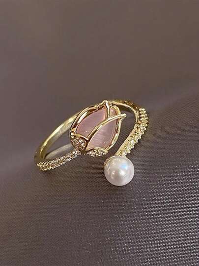 Faux Pearl Decor Ring