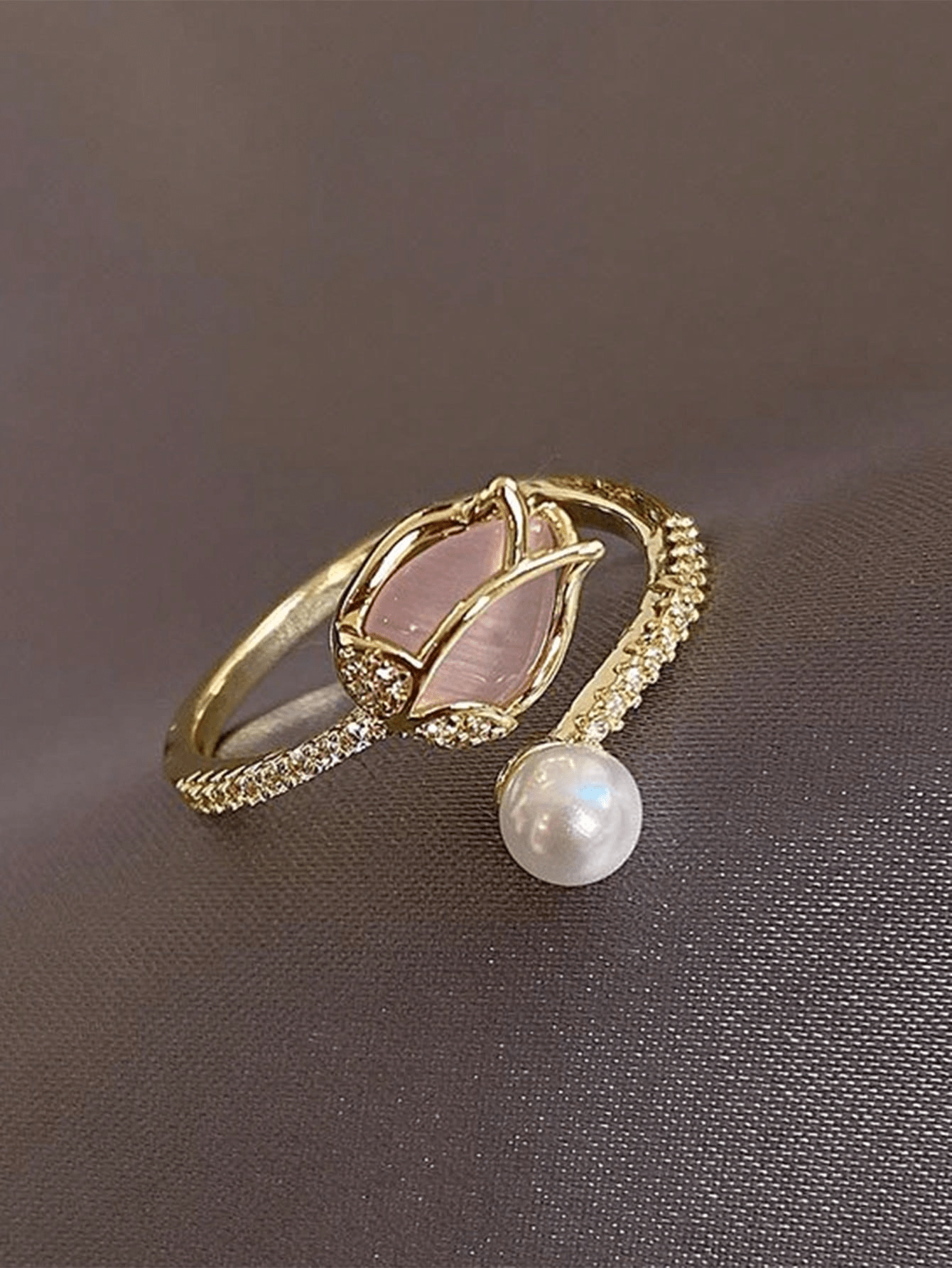 Faux Pearl Decor Ring