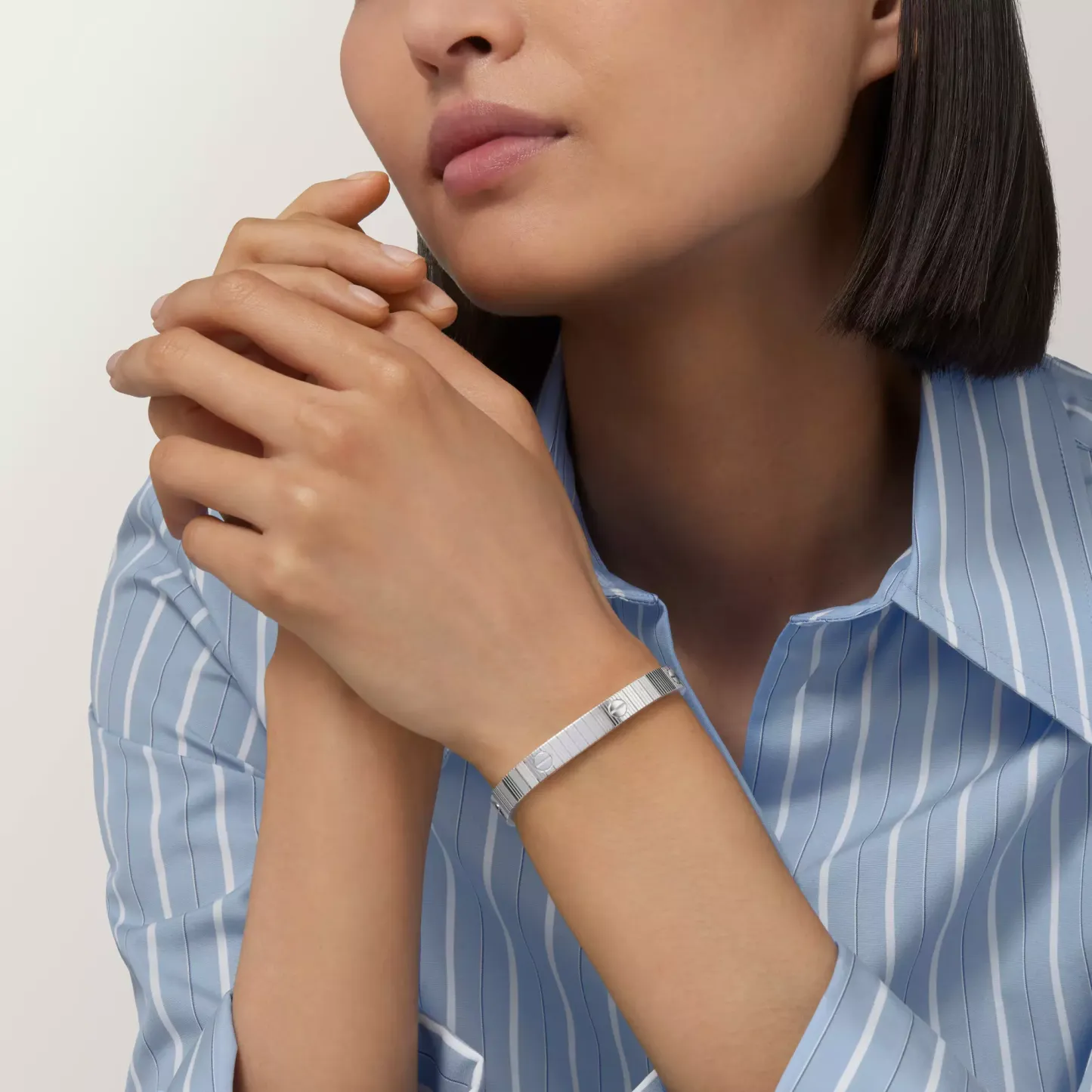 LOVE UNLIMITED BRACELET, FLEXIBLE, WHITE GOLD