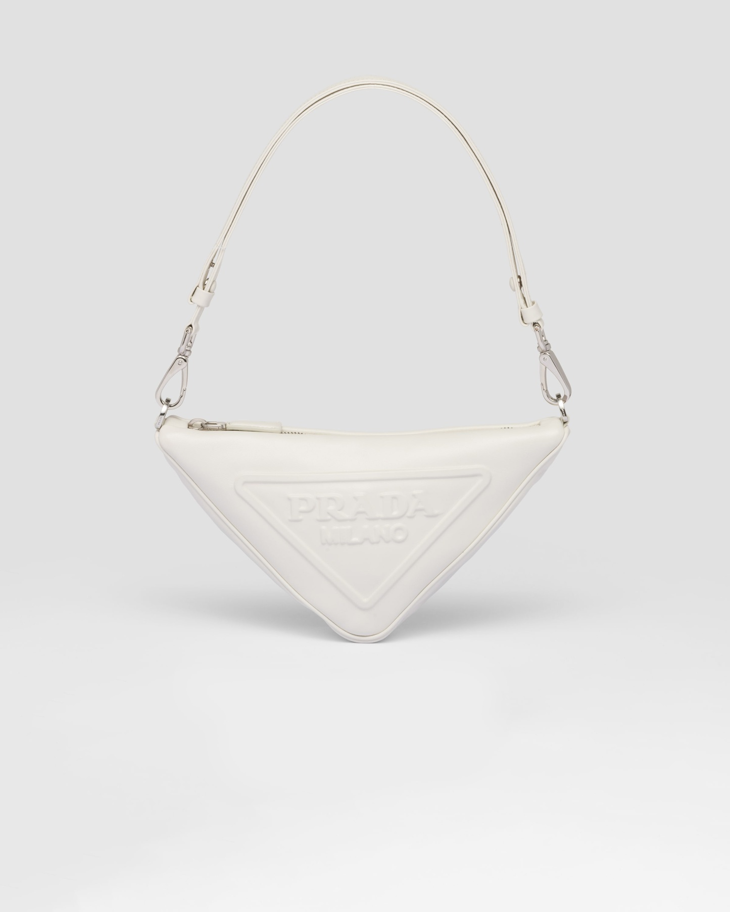 Triangle leather mini-bag
