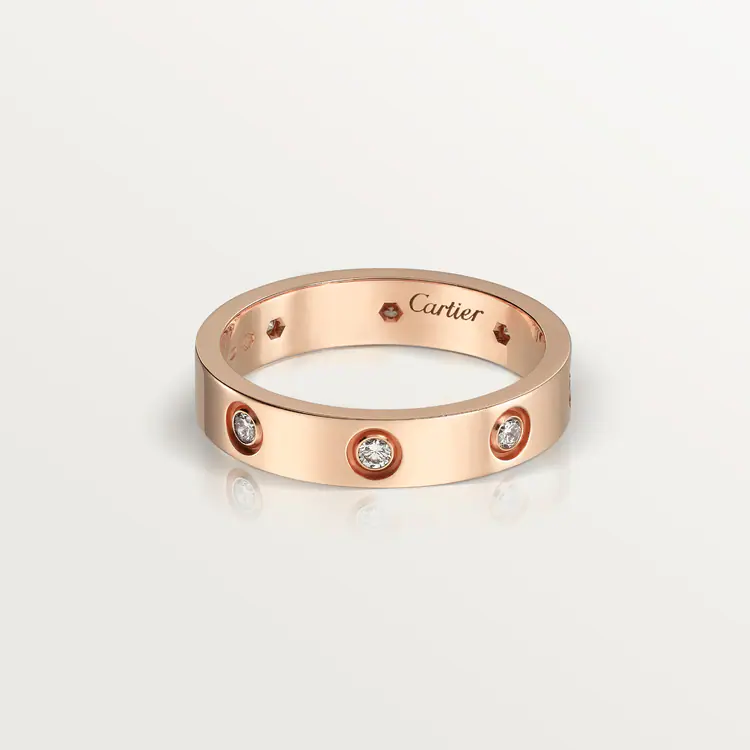 LOVE WEDDING BAND, 8 DIAMONDS
