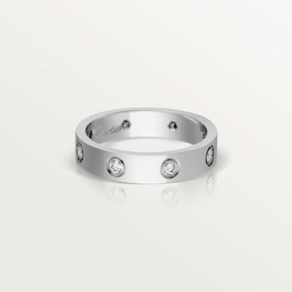 LOVE WEDDING BAND, 8 DIAMONDS