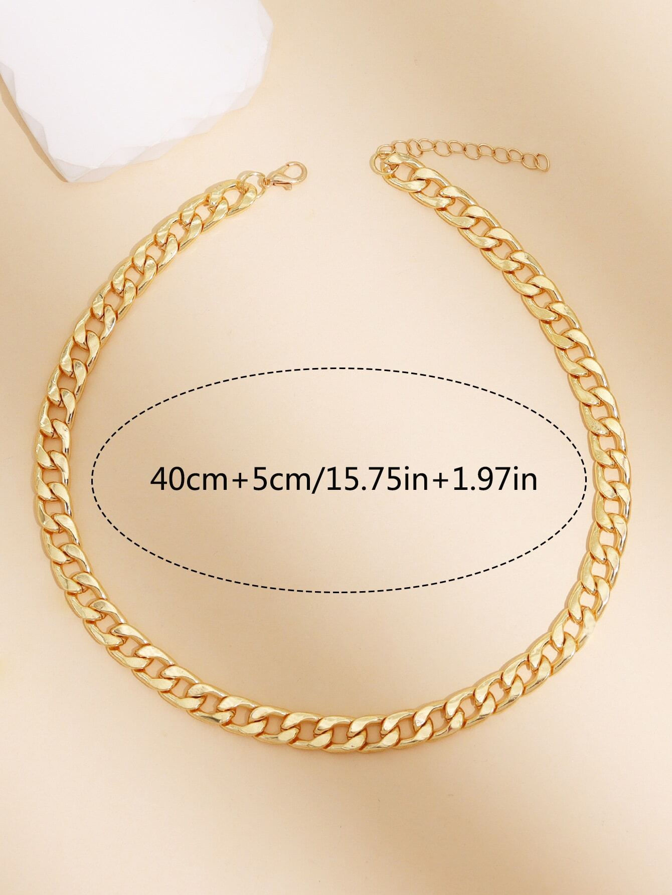 1pc Simple Chunky Chain Clavicle Chain Necklace Women Girls Jewelry Accessories