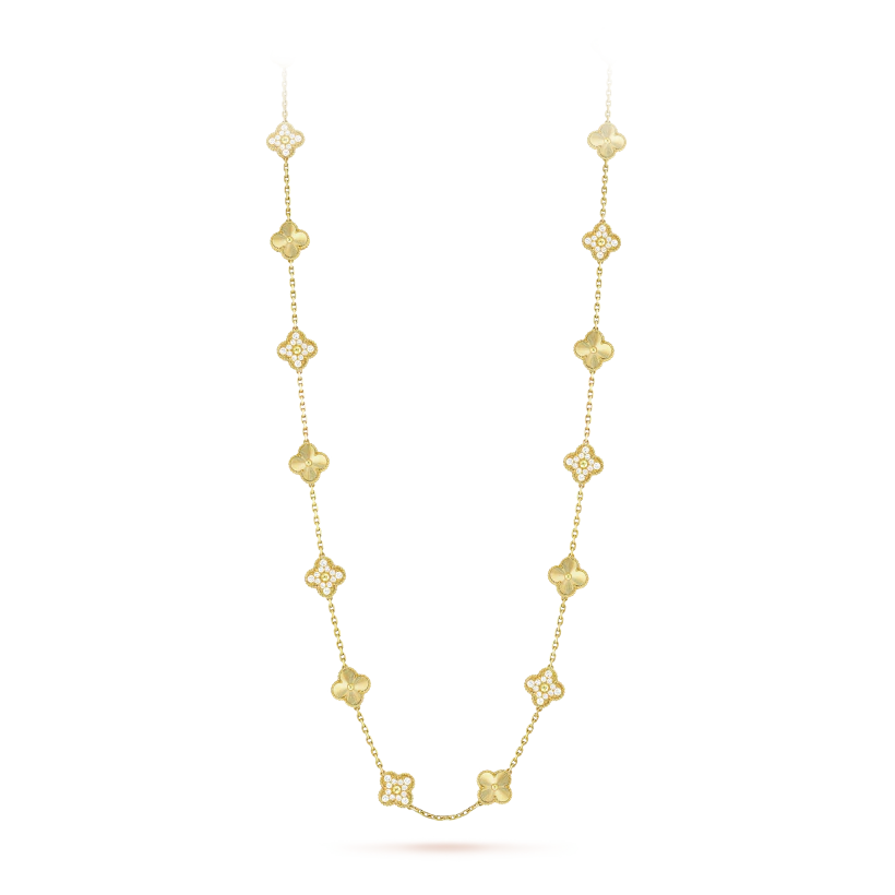 Vintage Alhambra long necklace, 20 motifs